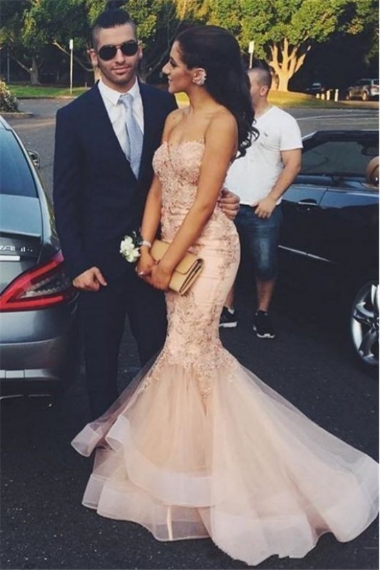 Long Mermaid Sweetheart Lace Prom Dresses Formal Evening Gowns 901607