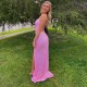 Long Pink Sequin Prom Dresses Formal Evening Gowns 901632