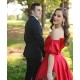 Long Red Off the Shoulder Satin Prom Dresses Formal Evening Gowns 901636 Long Red Off the Shoulder Satin Prom Dresses Formal Evening Gowns 901636