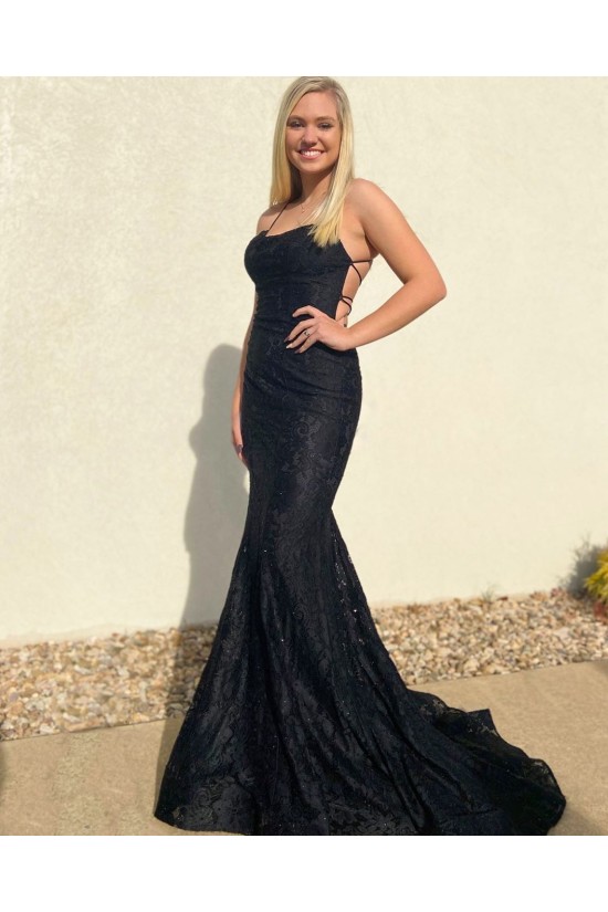 Elegant Mermaid Long Black Lace Prom Dresses Formal Evening Gowns 901642 Elegant Mermaid Long Black Lace Prom Dresses Formal Evening Gowns 901642