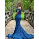 Long Mermaid Lace Prom Dresses Formal Evening Gowns 901664