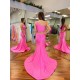 Long Pink Two Pieces Mermaid Prom Dresses Formal Evening Gowns 901667 Long Pink Two Pieces Mermaid Prom Dresses Formal Evening Gowns 901667