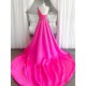 Long Fuchsia Beaded One Shoulder Prom Dresses Formal Evening Gowns 901674