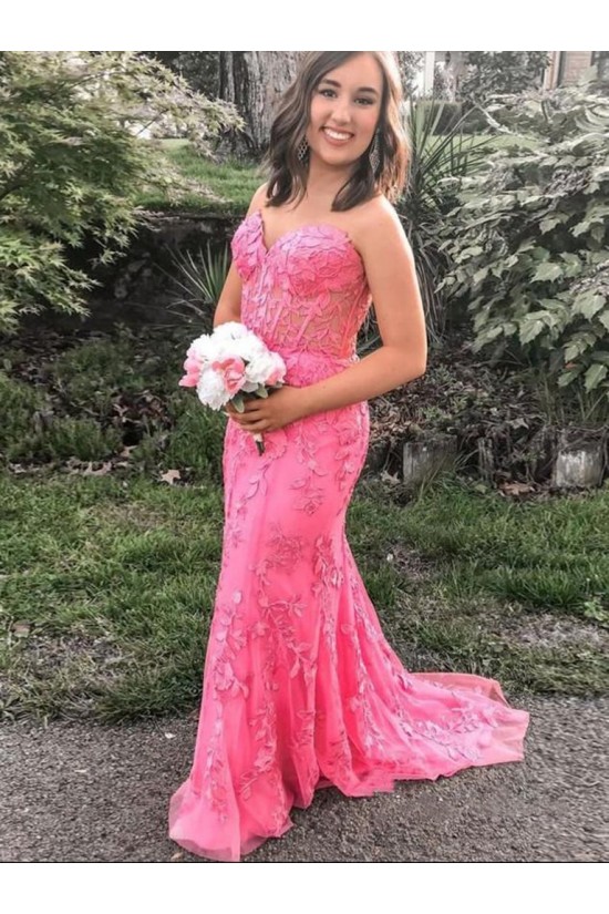 Elegant Mermaid Sweetheart Lace Prom Dresses Formal Evening Gowns 901679 Elegant Mermaid Sweetheart Lace Prom Dresses Formal Evening Gowns 901679