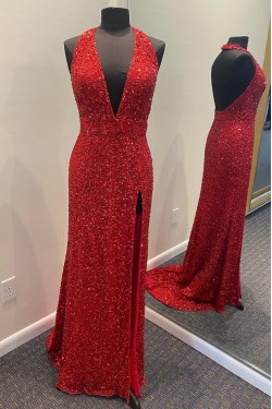 Long Sparkle Sequin Prom Dresses Formal Evening Gowns 901702