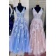 A-Line Lace V Neck Prom Dresses Formal Evening Gowns 901713 A-Line Lace V Neck Prom Dresses Formal Evening Gowns 901713