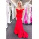 Long Red Mermaid Off the Shoulder Prom Dresses Formal Evening Gowns 901725 Long Red Mermaid Off the Shoulder Prom Dresses Formal Evening Gowns 901725