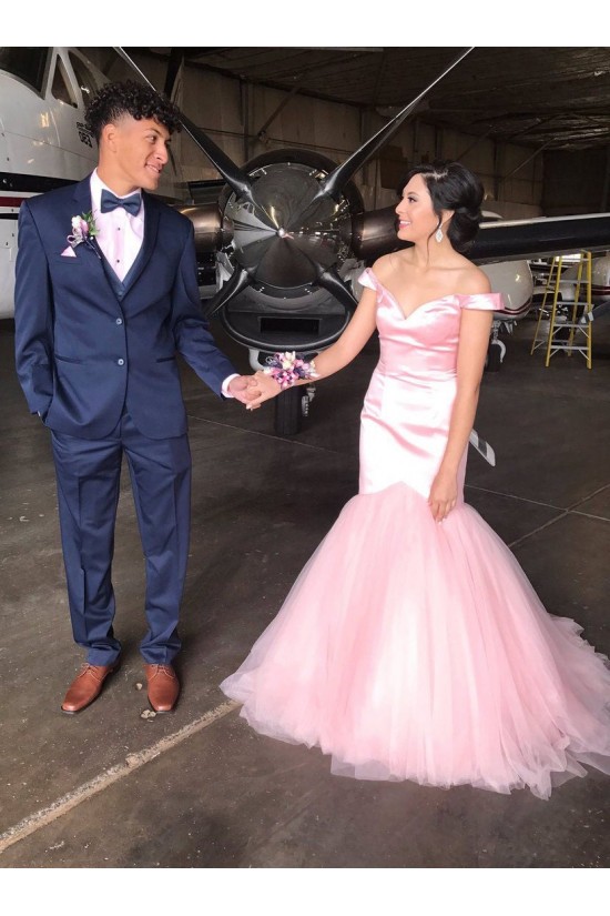 Long Pink Mermaid Prom Dresses Formal Evening Gowns 901743 Long Pink Mermaid Prom Dresses Formal Evening Gowns 901743