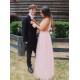 A-Line Long Pink Tulle Prom Dresses Formal Evening Gowns 901755 A-Line Long Pink Tulle Prom Dresses Formal Evening Gowns 901755