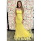 Long Yellow Mermaid Lace Prom Dresses Formal Evening Gowns 901764 Long Yellow Mermaid Lace Prom Dresses Formal Evening Gowns 901764