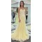Long Yellow Mermaid Lace Sweetheart Prom Dresses Formal Evening Gowns 901766