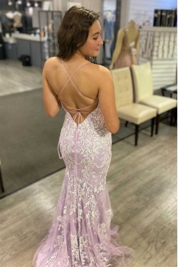Mermaid Lace Long Prom Dresses Formal Evening Gowns 901778