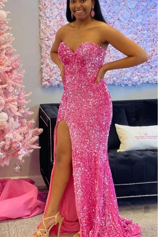 Long Fuchsia Sweetheart Sparkle Sequins Prom Dresses Formal Evening Gowns 901792 Long Fuchsia Sweetheart Sparkle Sequins Prom Dresses Formal Evening Gowns 901792
