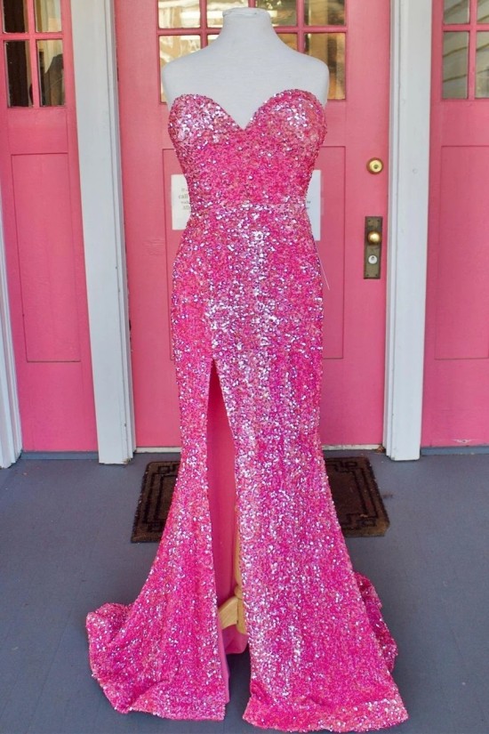 Long Fuchsia Sweetheart Sparkle Sequins Prom Dresses Formal Evening Gowns 901792 Long Fuchsia Sweetheart Sparkle Sequins Prom Dresses Formal Evening Gowns 901792