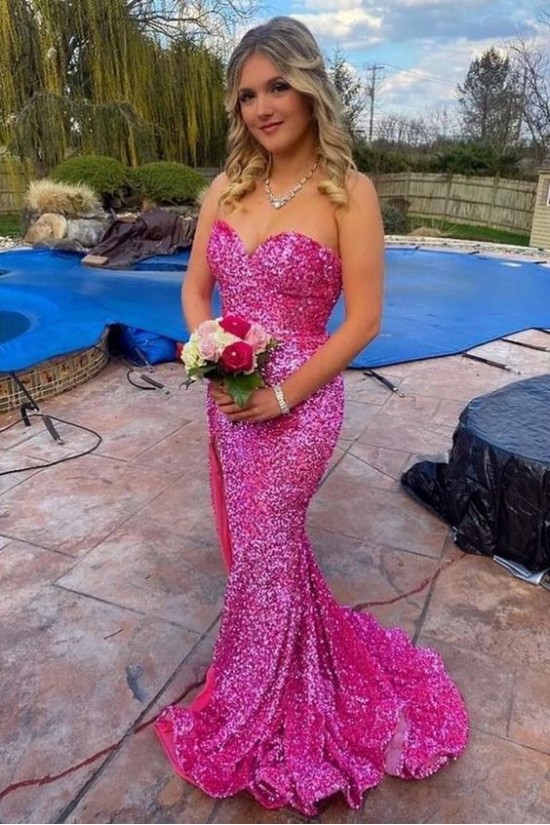 Long Fuchsia Sweetheart Sparkle Sequins Prom Dresses Formal Evening Gowns 901792 Long Fuchsia Sweetheart Sparkle Sequins Prom Dresses Formal Evening Gowns 901792