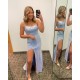 Long Royal Blue Sparkle Sequins Prom Dresses Formal Evening Gowns 901801