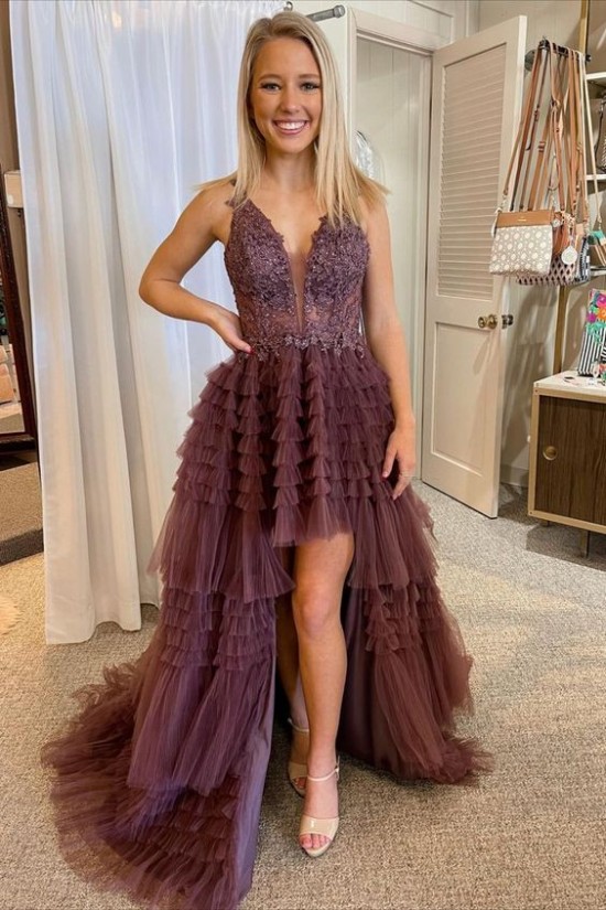 High Low Lace and Tulle Prom Dresses Formal Evening Gowns 901802 High Low Lace and Tulle Prom Dresses Formal Evening Gowns 901802