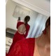 Long Red Mermaid Lace Long Sleeves Prom Dresses Formal Evening Gowns 901805 Long Red Mermaid Lace Long Sleeves Prom Dresses Formal Evening Gowns 901805