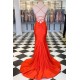 Long Navy Blue Mermaid Prom Dresses Formal Evening Gowns 901806