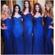 Long Royal Blue Mermaid Floor Length Bridesmaid Dresses 902012 Long Royal Blue Mermaid Floor Length Bridesmaid Dresses 902012