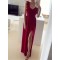 Long Red Chiffon Floor Length Bridesmaid Dresses 902019
