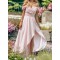 Long Pink Asymmetrical Bridesmaid Dresses 902020