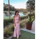 Mermaid One Shoulder Long Pink Bridesmaid Dresses 902039 Mermaid One Shoulder Long Pink Bridesmaid Dresses 902039
