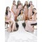 Mermaid One Shoulder Long Pink Bridesmaid Dresses 902039