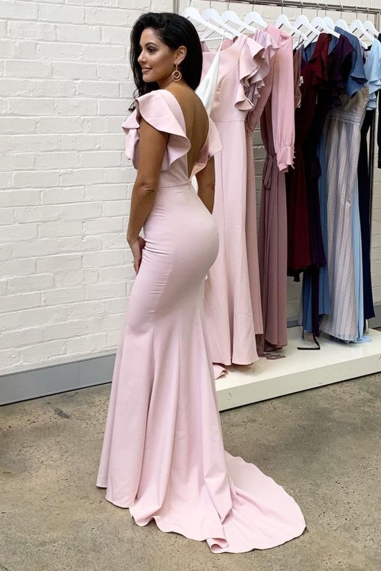 Long Pink Mermaid Floor Length Bridesmaid Dresses 902050 Long Pink Mermaid Floor Length Bridesmaid Dresses 902050
