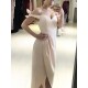 Sheath/Column Pink Tea Length Bridesmaid Dresses 902061 Sheath/Column Pink Tea Length Bridesmaid Dresses 902061