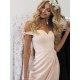 Sheath/Column Pink Tea Length Bridesmaid Dresses 902061 Sheath/Column Pink Tea Length Bridesmaid Dresses 902061