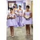 Short Lavender Off the Shoulder Bridesmaid Dresses 902073