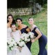 Long Navy Blue Mermaid Off the Shoulder Bridesmaid Dresses 902079