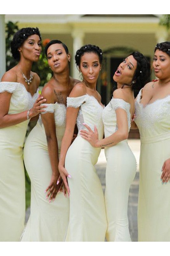 Mermaid Off the Shoulder Lace Long Bridesmaid Dresses 902081 Mermaid Off the Shoulder Lace Long Bridesmaid Dresses 902081