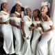 Modest Long Mermaid Floor Length Bridesmaid Dresses 902085