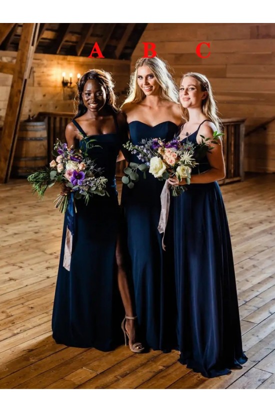 Long Navy Blue Floor Length Bridesmaid Dresses 902097 Long Navy Blue Floor Length Bridesmaid Dresses 902097