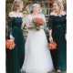 Long Dark Green Lace Floor Length Bridesmaid Dresses 902108