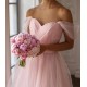 Short Pink Tulle Off the Shoulder Bridesmaid Dresses 902116 Short Pink Tulle Off the Shoulder Bridesmaid Dresses 902116