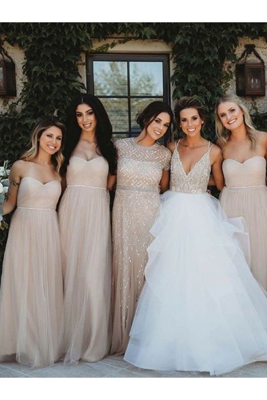 A-Line Sweetheart Long Tulle Floor Length Bridesmaid Dresses 902119 A-Line Sweetheart Long Tulle Floor Length Bridesmaid Dresses 902119