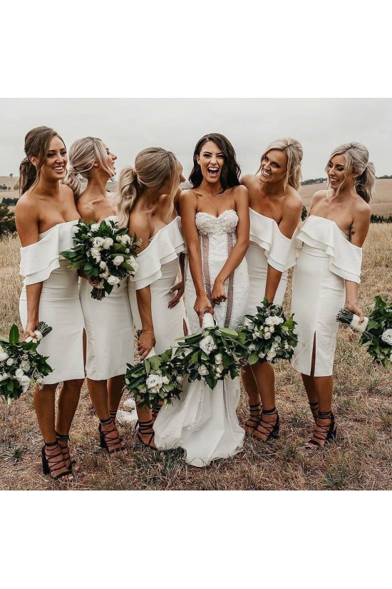 Short White Strapless Bridesmaid Dresses 902122 Short White Strapless Bridesmaid Dresses 902122