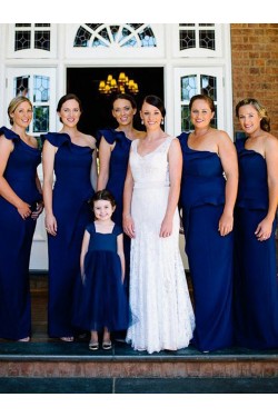 Long Royal Blue One Shoulder Bridesmaid Dresses 902147 Long Royal Blue One Shoulder Bridesmaid Dresses 902147