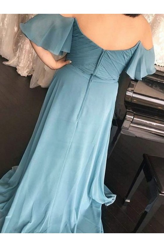 A-Line Strapless Long Chiffon Floor Length Bridesmaid Dresses 902155 A-Line Strapless Long Chiffon Floor Length Bridesmaid Dresses 902155