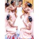Long Pink Mermaid Modest Bridesmaid Dresses 902175 Long Pink Mermaid Modest Bridesmaid Dresses 902175
