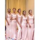 Long Pink Mermaid Modest Bridesmaid Dresses 902175 Long Pink Mermaid Modest Bridesmaid Dresses 902175