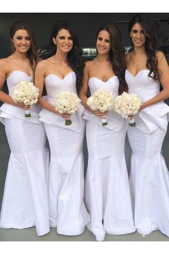Long White Mermaid Sweetheart Bridesmaid Dresses 902193 Long White Mermaid Sweetheart Bridesmaid Dresses 902193