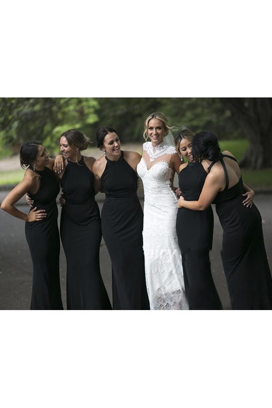 Long Black Mermaid Floor Length Bridesmaid Dresses 902200 Long Black Mermaid Floor Length Bridesmaid Dresses 902200