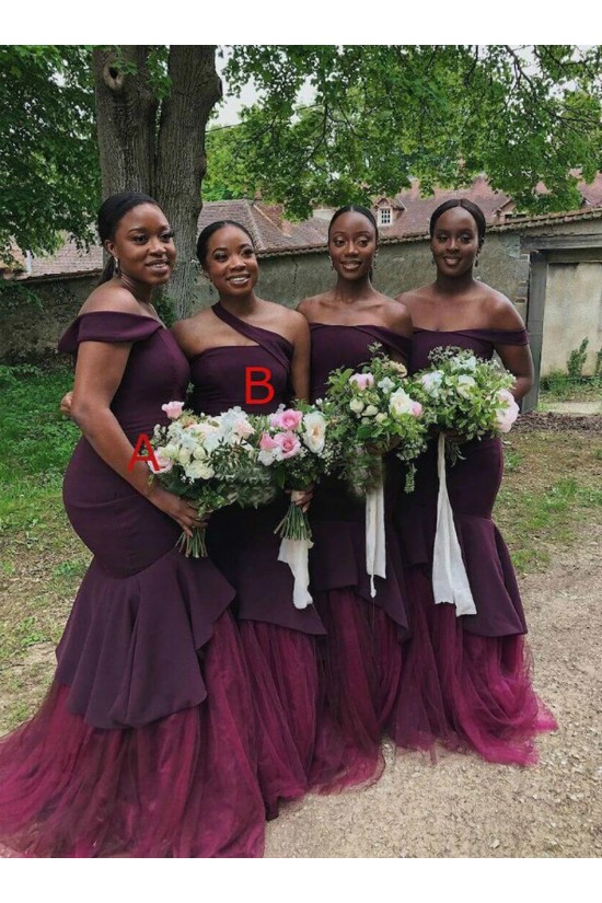 Long Mermaid Grape Purple Bridesmaid Dresses 902206 Long Mermaid Grape Purple Bridesmaid Dresses 902206
