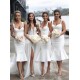 Short White Mermaid Bridesmaid Dresses 902222 Short White Mermaid Bridesmaid Dresses 902222