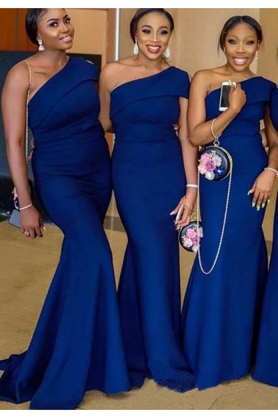 Long Royal Blue Mermaid One Shoulder Bridesmaid Dresses 902233 Long Royal Blue Mermaid One Shoulder Bridesmaid Dresses 902233