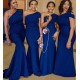 Long Royal Blue Mermaid One Shoulder Bridesmaid Dresses 902233 Long Royal Blue Mermaid One Shoulder Bridesmaid Dresses 902233
